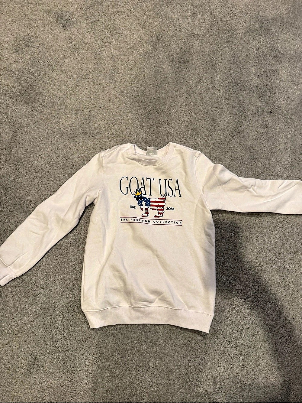 GOAT USA Freedom Collection Crewneck Sweatshirt White